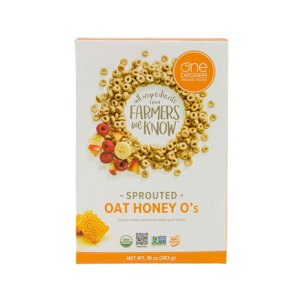 ONE DEGREE Organic Sprouted Oat Honey O's Cereal  (283g)