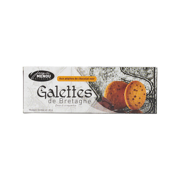 BISCUITERIE MENOU Galettes Butter Biscuits With Dark Chocolate Chips  (100g)