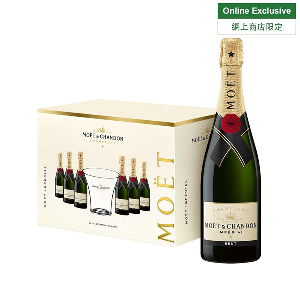 MOET&CHANDON Imperial Brut Pack of 6 bottles w/ Ice Bucket NV (6 x 750mL)