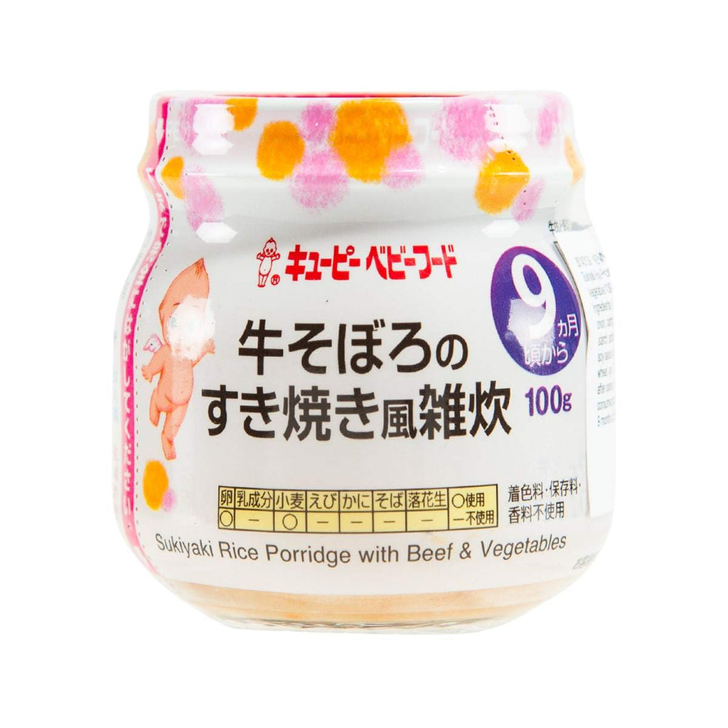 KEWPIE Baby Food - Sukiyaki Rice Porridge With Beef & Vegetables  (100g)