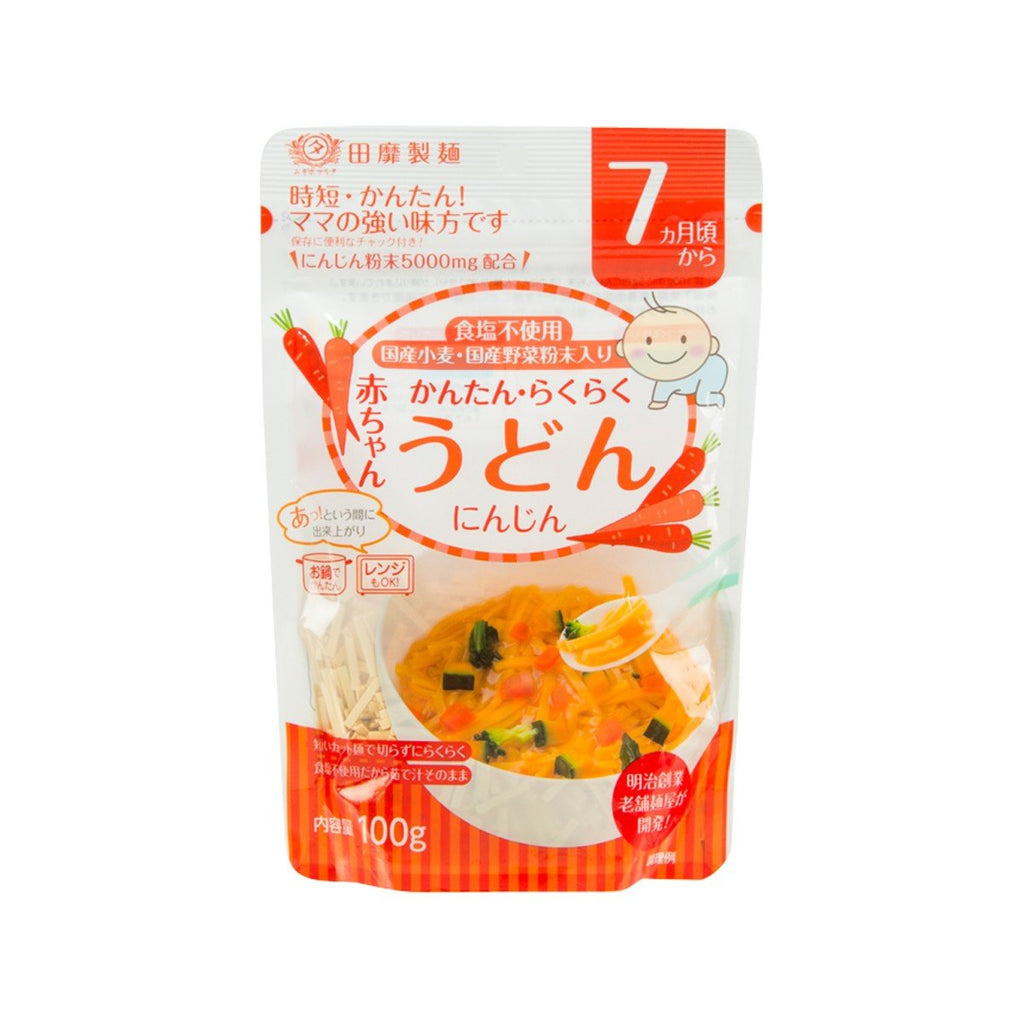 TANABIKISEIMEN Baby Carrot Udon Noodle - From 7 Months  (100g)