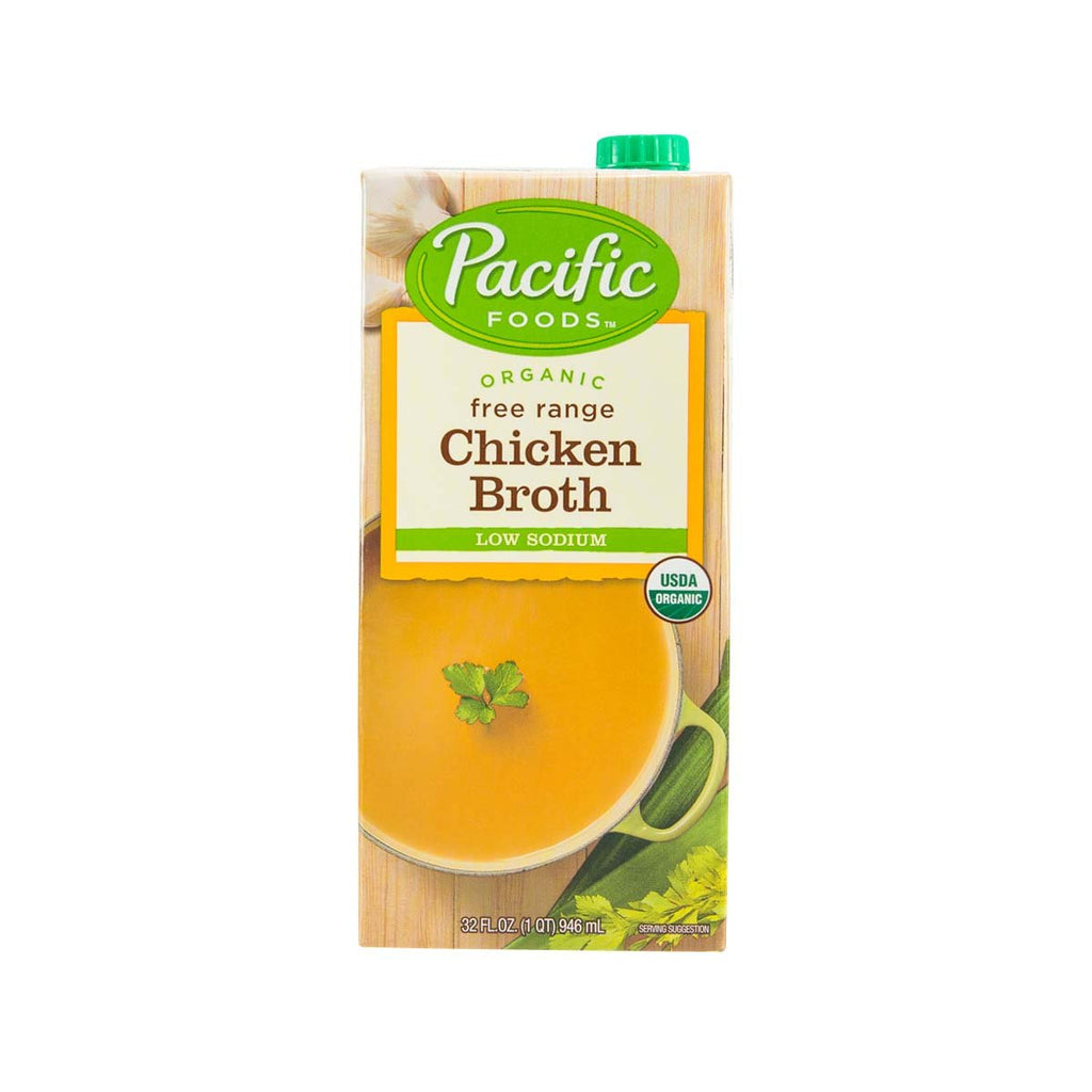 PACIFIC Organic Chicken Broth - Low Sodium  (946mL)