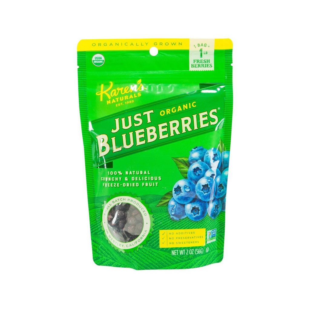 KAREN'S NATURALS Freeze Dried Organic Blueberries  (56g)