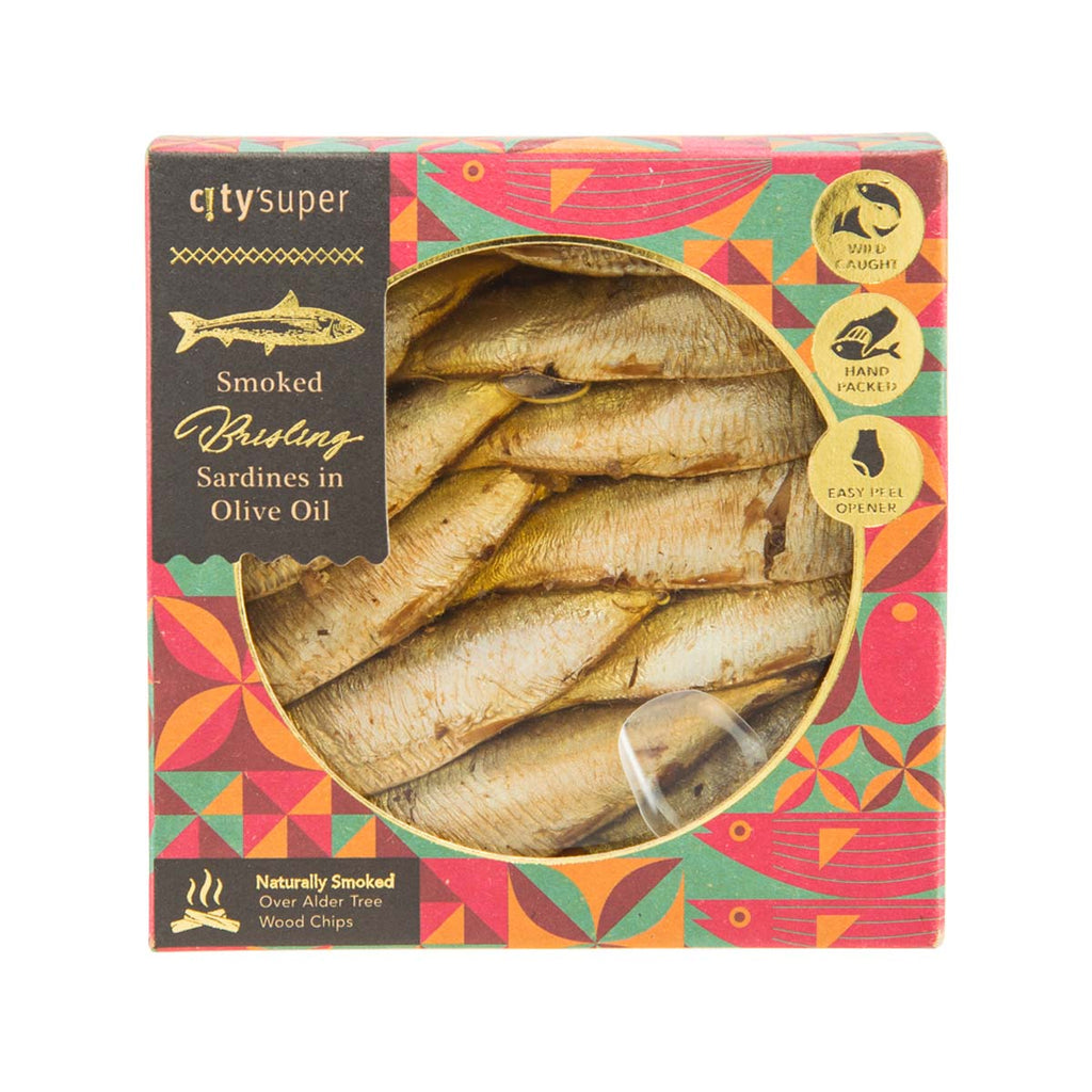 CITYSUPER Brisling Smoked Sardines in Olive Oil  (120g)