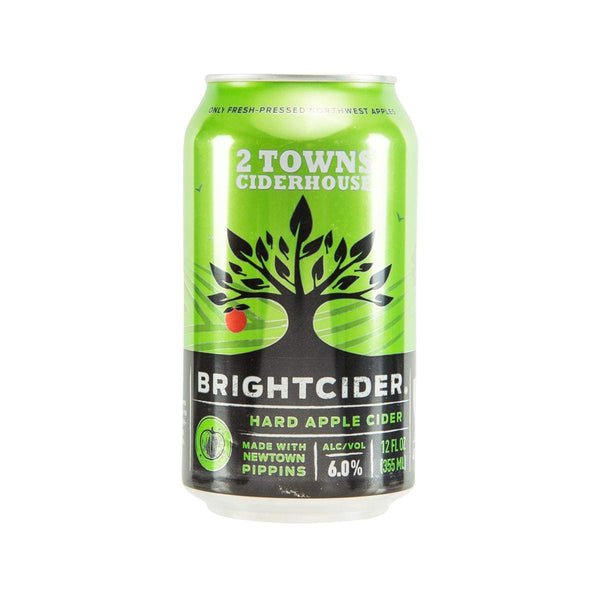 2 TOWNS CIDERHOUSE Brightcider - Hard Apple Cider (Alc. 6.0%) [Can]  (355mL)