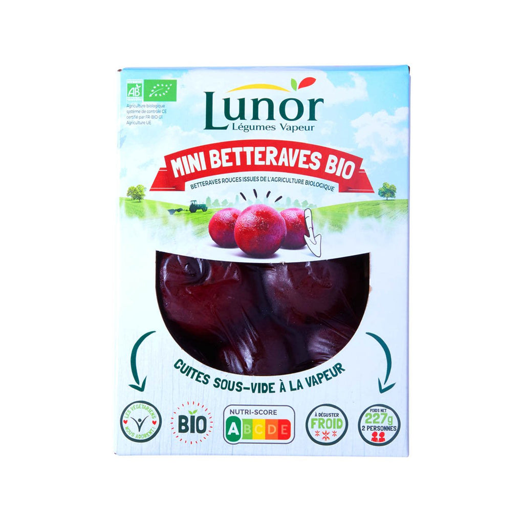 LUNOR French Organic Cooked Baby Beetroot  (227g)