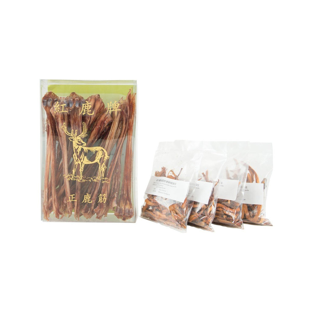 HANG HING Dried New Zealand Deer Tendon with Rhizoma Drynariae Soup Pack  (604.8g + 4 packs)