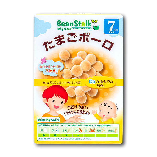 BEAN STALK Baby Egg Boro Biscuit  (60g)