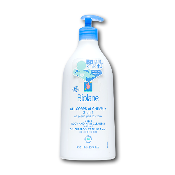 BIOLANE 2 In 1 Body And Hair Cleanser - Tear Free  (750mL)