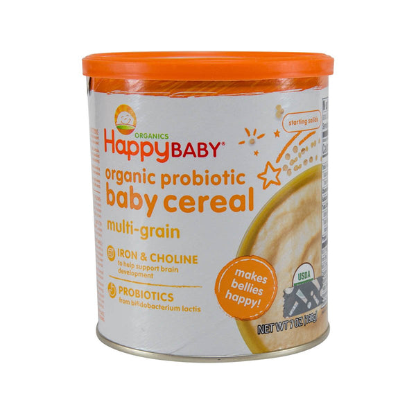 HAPPYBABY Organic Probiotic Baby Cereal - Multi-grain  (198g)