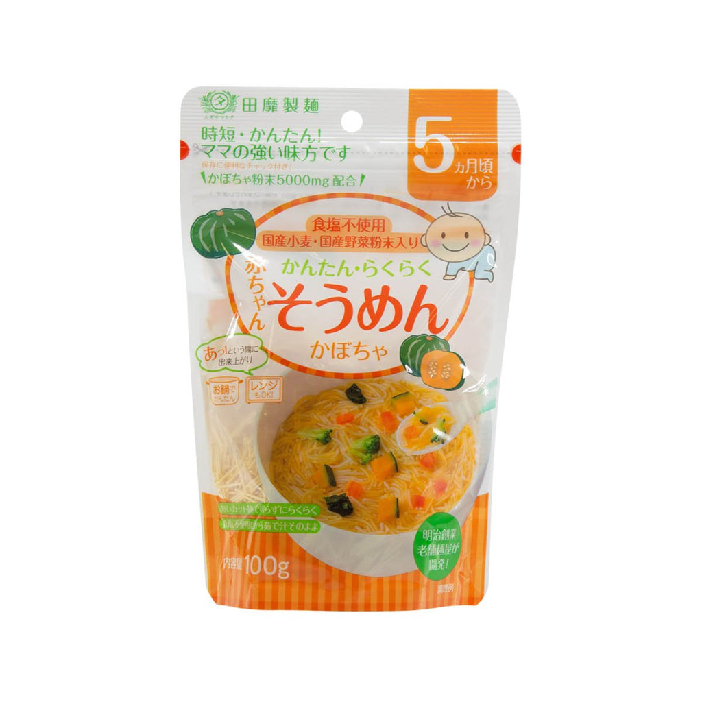 TANABIKISEIMEN Baby Soumen Noodle - Pumpkin [5+ Months]  (100g)